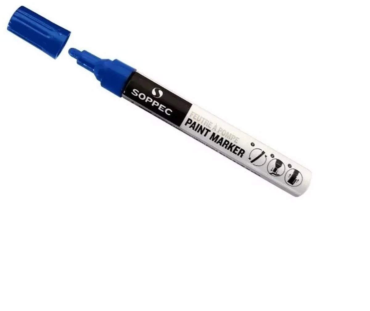 SOPPEC Verf Markeerstift Blauw