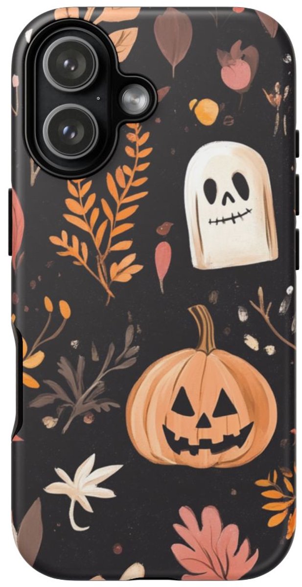 Halloween Pompoen- en Spookmotief – Telefoonhoesje Geschikt voor iPhone 17