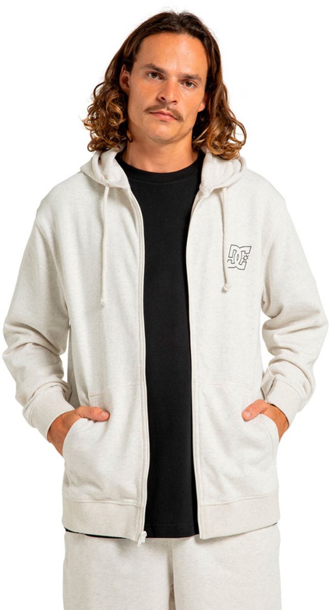 Dc Shoes Pallet Sweatshirt Met Rits 2XL Man Snow Heather