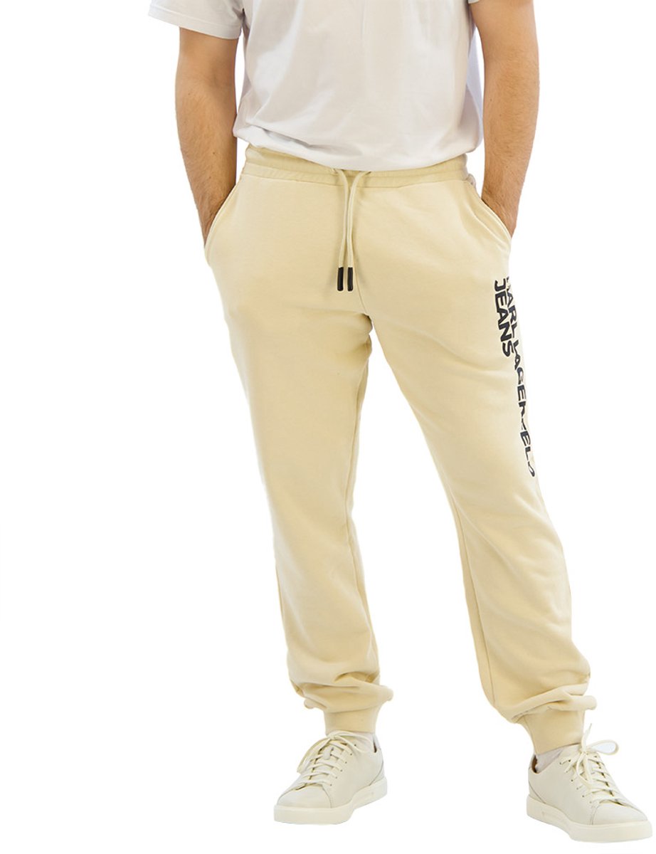 Karl Lagerfeld Jeans Text Logo Slim Trainingsbroek Beige XL Man