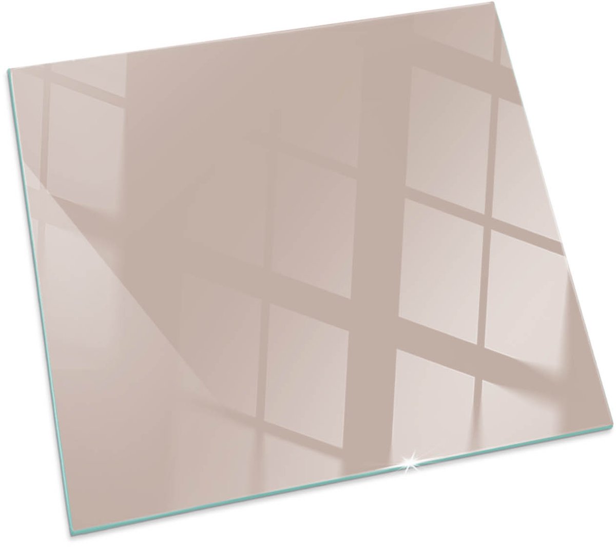 Wallfluent Kachel Vloerplaat - Lichtbruin Vloerplaat Voor Kachel - 60x60 cm - Vierkant Plaat Voor Onder Houtkachel - Effen Kleur Vloerplaat Voor Houtkachel
