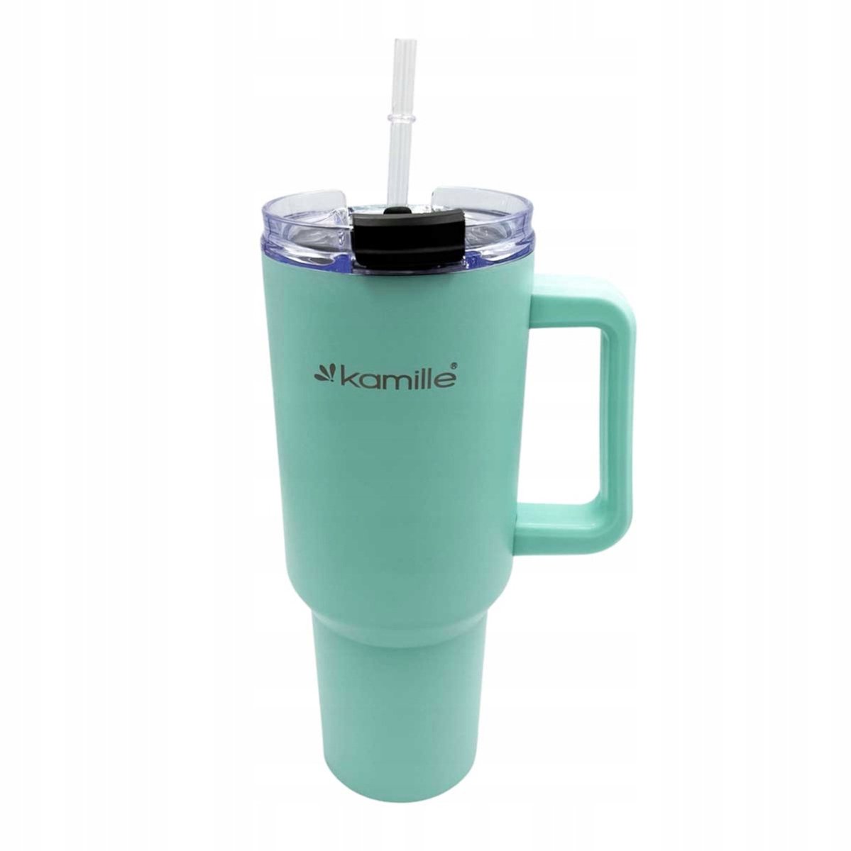 Kamille Thermobeker Mint 1.2L met Rietje & Handvat - Ideaal voor Onderweg