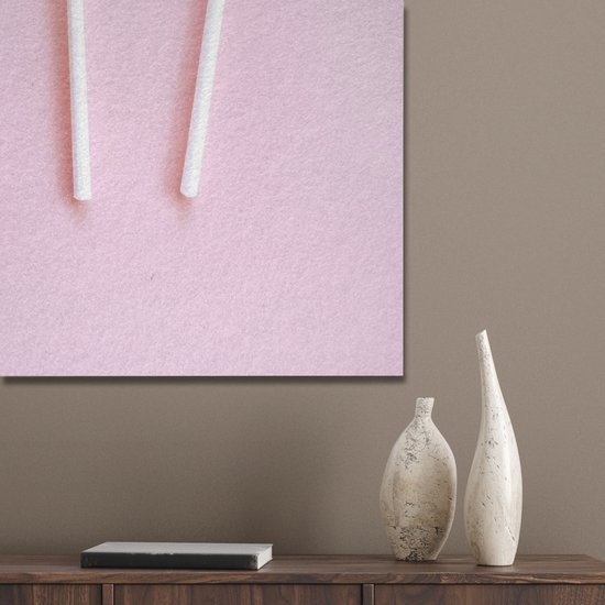 Akoestisch wandpaneel 60x80 cm - Vilt schilderij Lolly - Snoep - Citrus - Akoestische panelen - Geluidsdempende wanddecoratie - Geluidsisolatie woonkamer - Muurdecoratie geluidspanelen