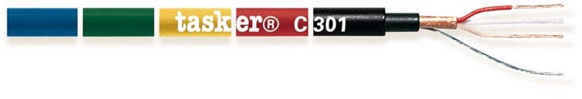 Tasker C301-Black audiokabel, 2x 0.22 mm², ø 6 mm, 100 m