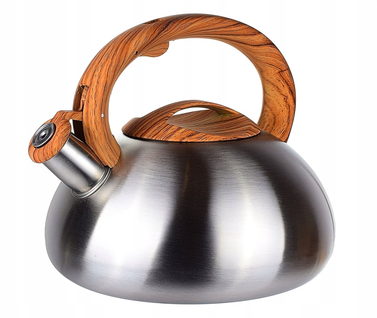 RVS Waterkoker 3L - Gas & Inductie - Satijn met Houten Handvat
