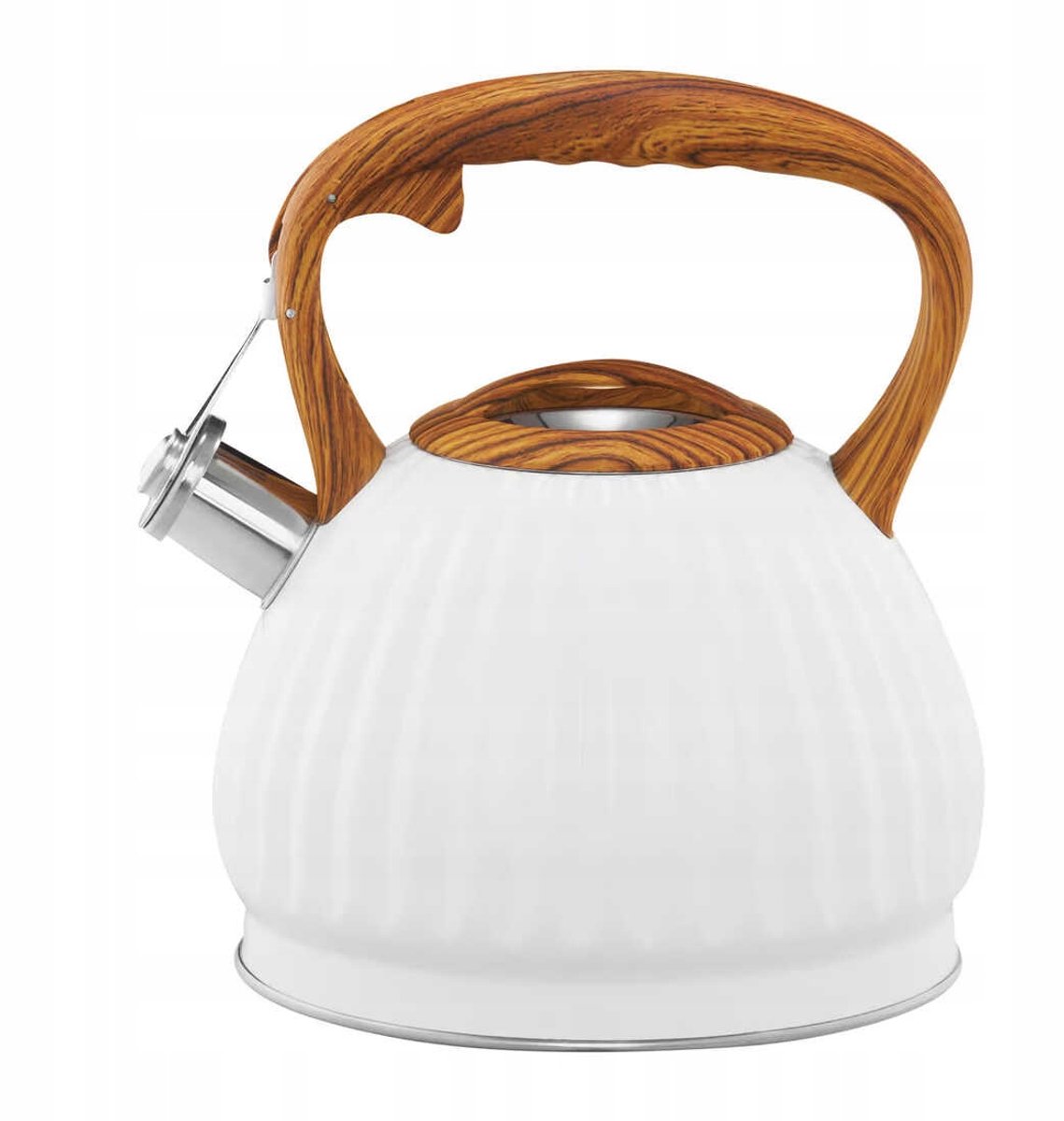 Ambition Curly RVS waterkoker 2,5L wit - Nostalgische elegantie