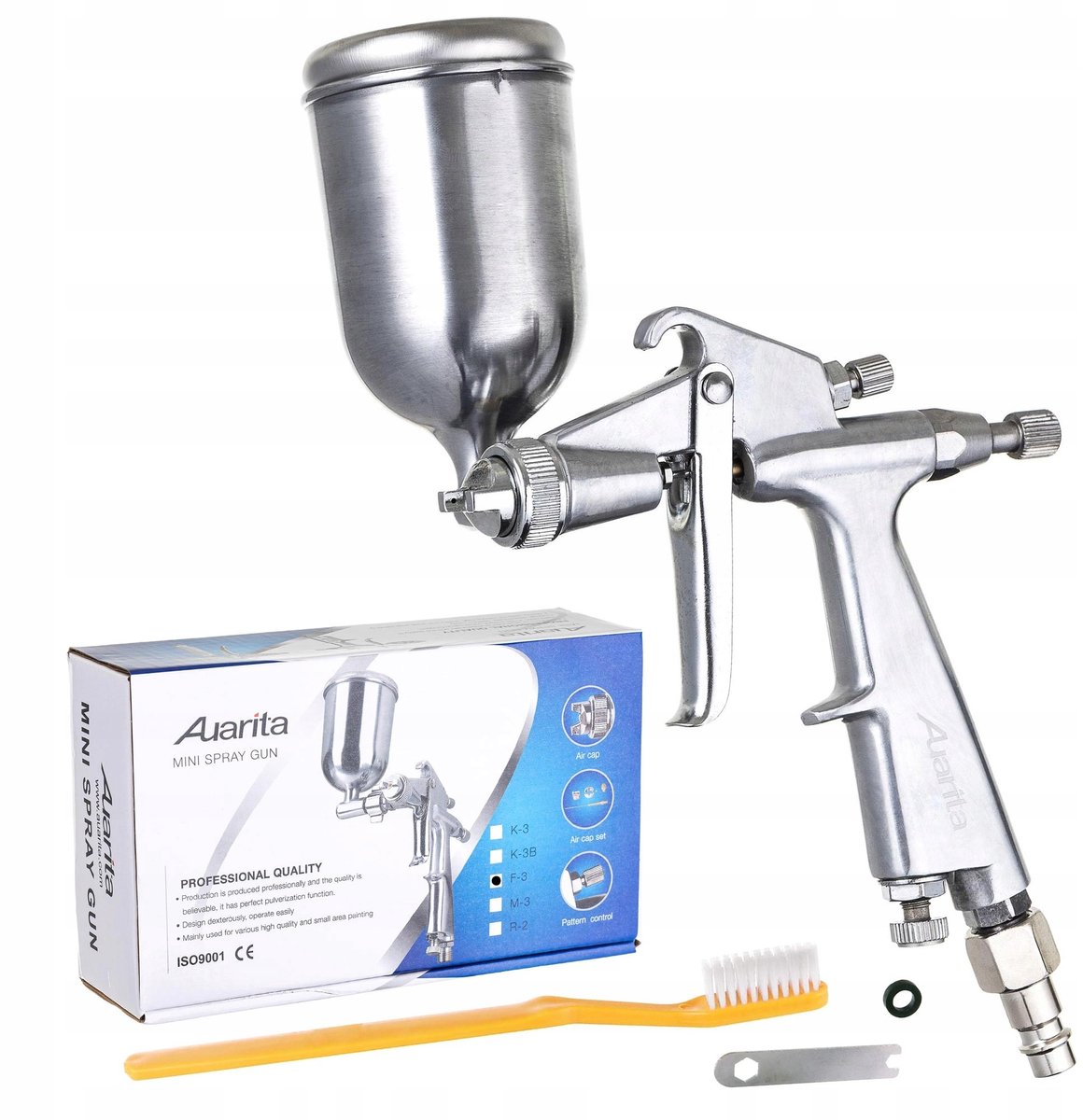 Auarita Mini Verfspuit 1.0mm met Kantelbeker 125ml