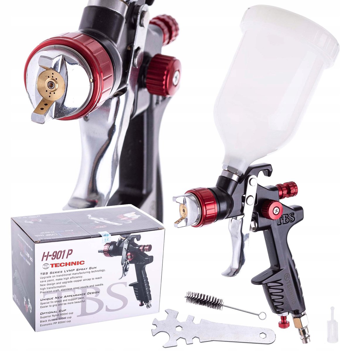 LVMP Verfspuitpistool 2.0mm | 600ml Tank | Ideaal voor diverse lakken