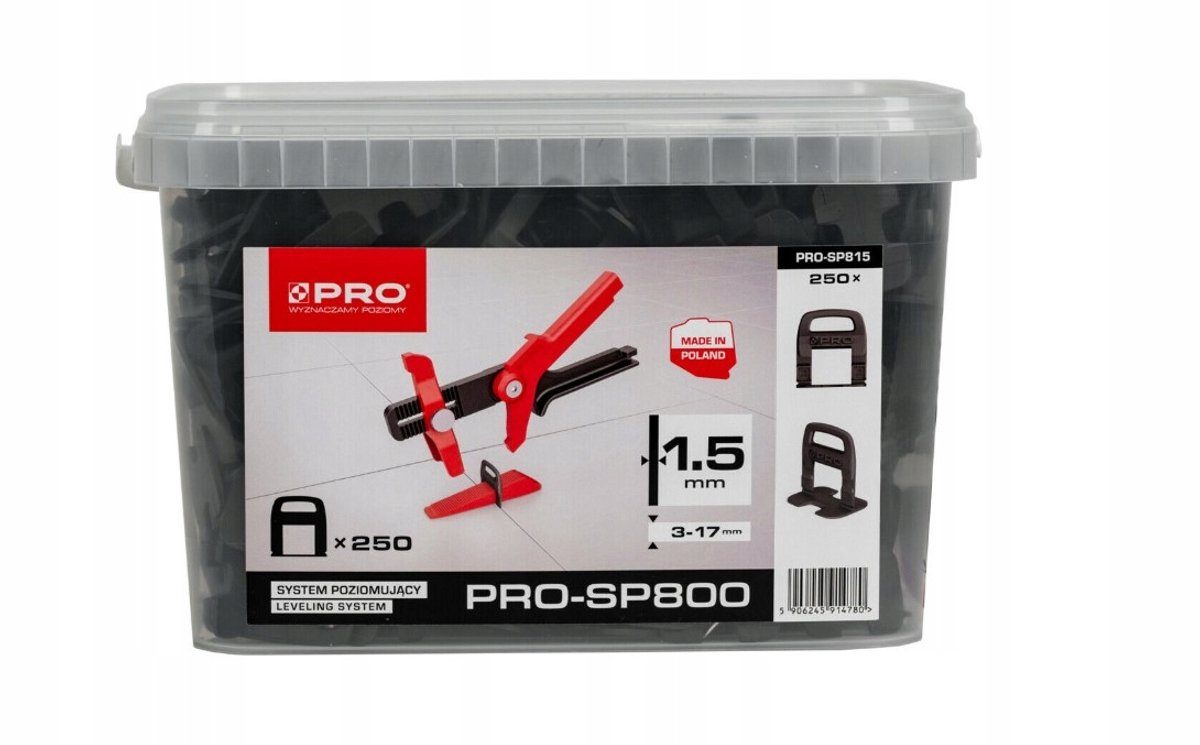 PRO-SP815 Tegel-nivelleringsclips 1,5 mm 250 st