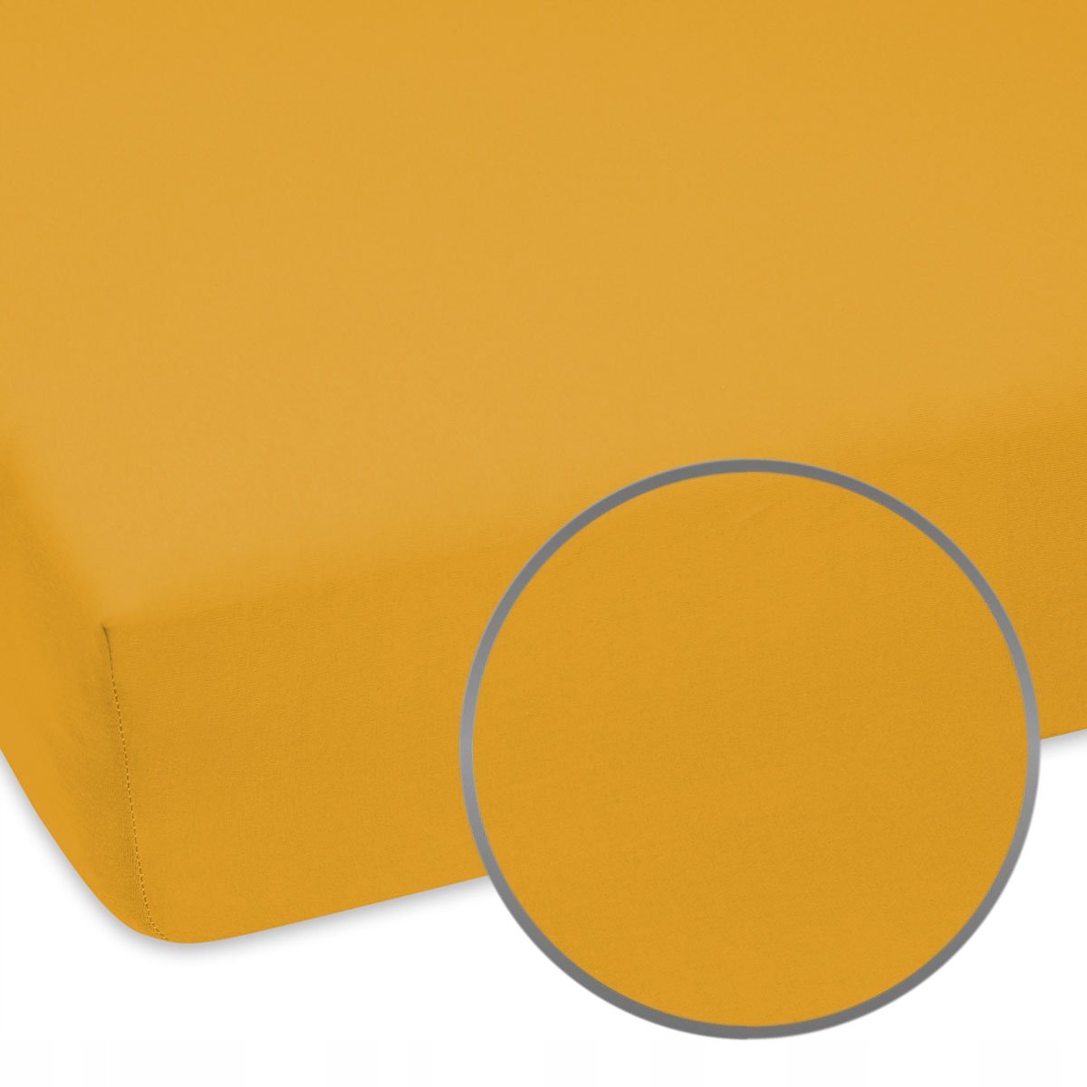 Jersey Hoeslaken met Elastiek 80x190 cm - Zacht Geel