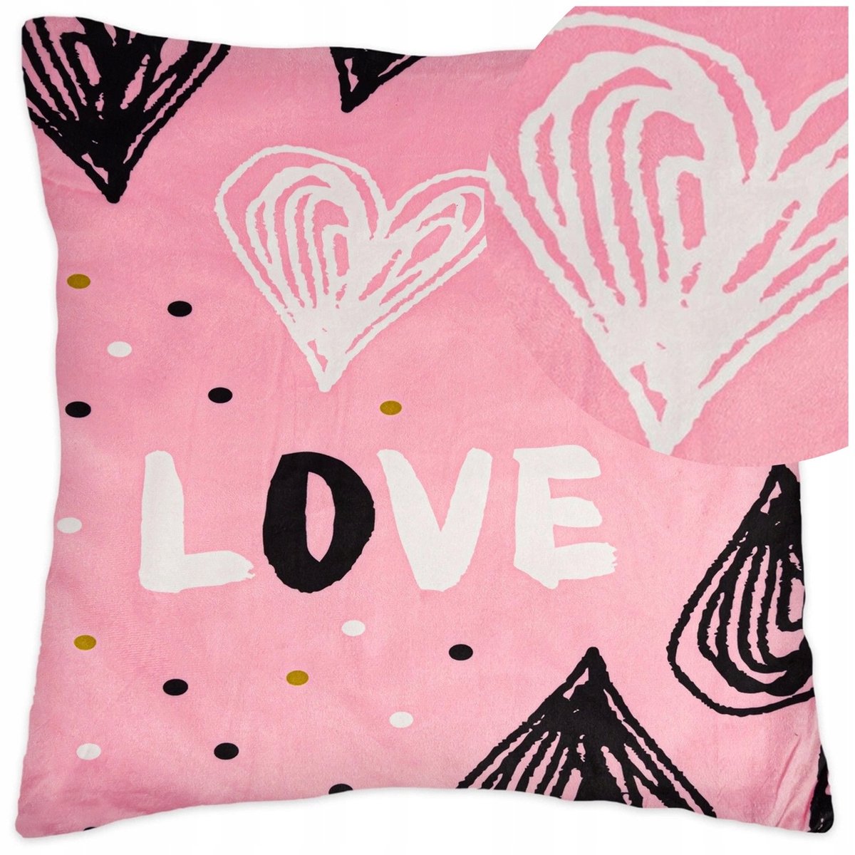Decoratieve Kussenhoes 40x40 Hard Velours - Romantische Roos