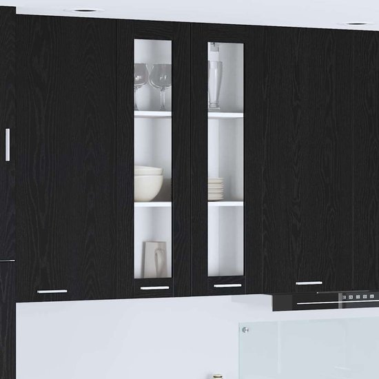 vidaXL Hangkast Riga Gerookt eiken 20 x 29,5 x 100 cm Bewerkt