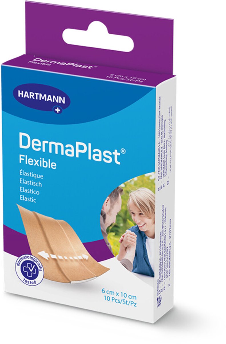 Dermaplast - Flexibele Pleisters 10 cm x 6 cm - 3 x 10 stuks - Voordeelverpakking