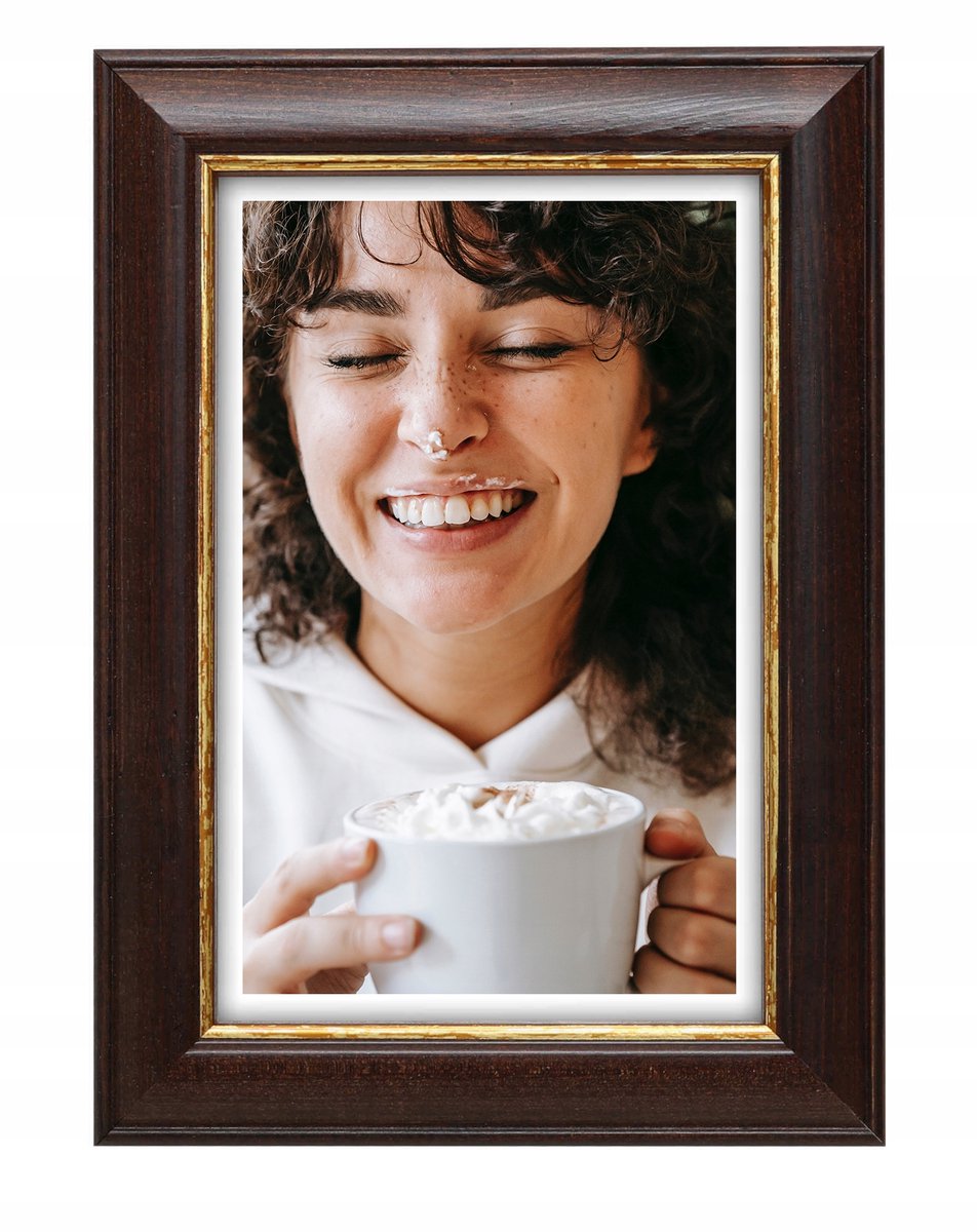 Houten Fotolijst Bruin A5 15x21 cm - Klassiek Design
