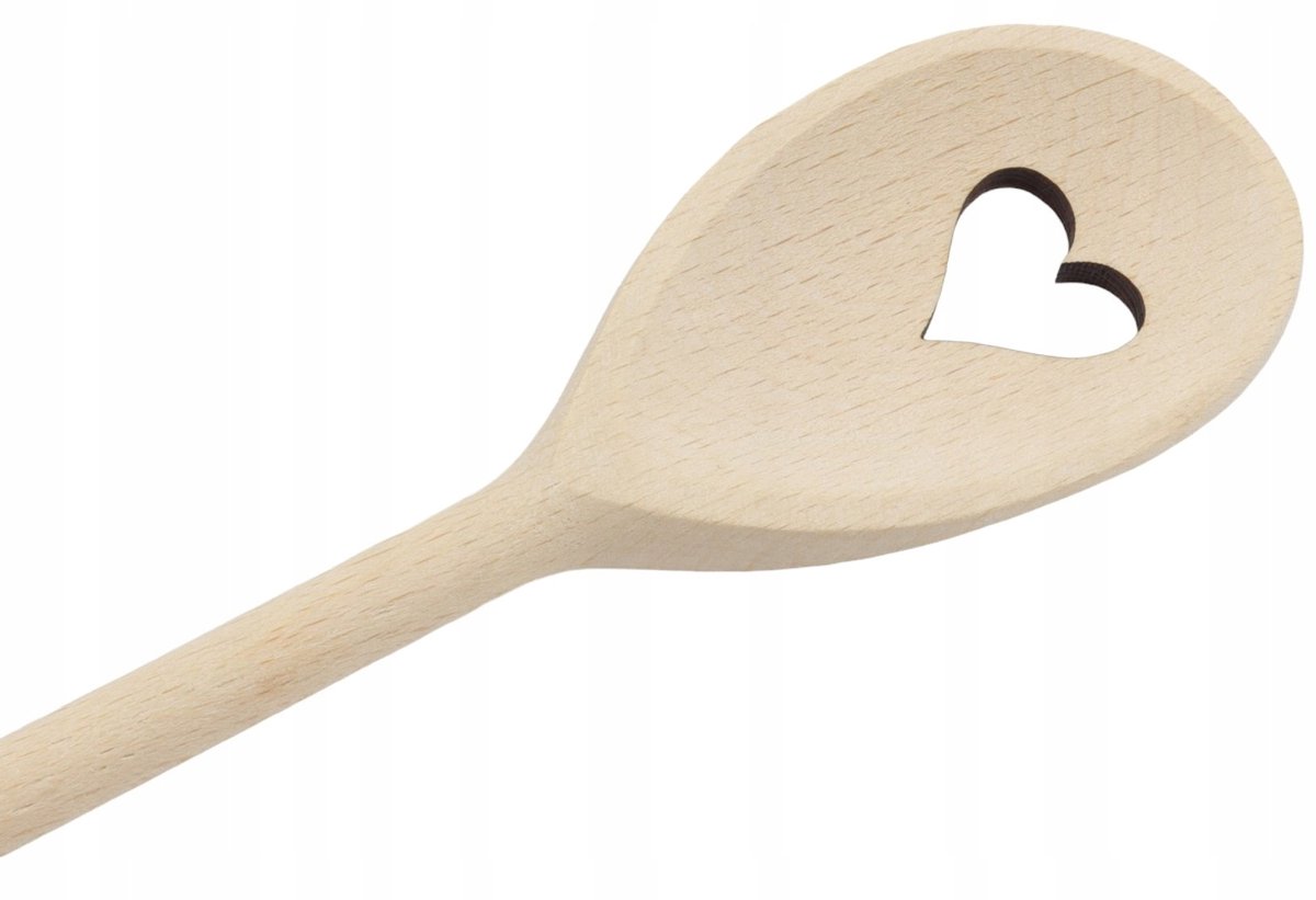 Houten Keukenlepel met Hart - Beukenhout, 30 cm