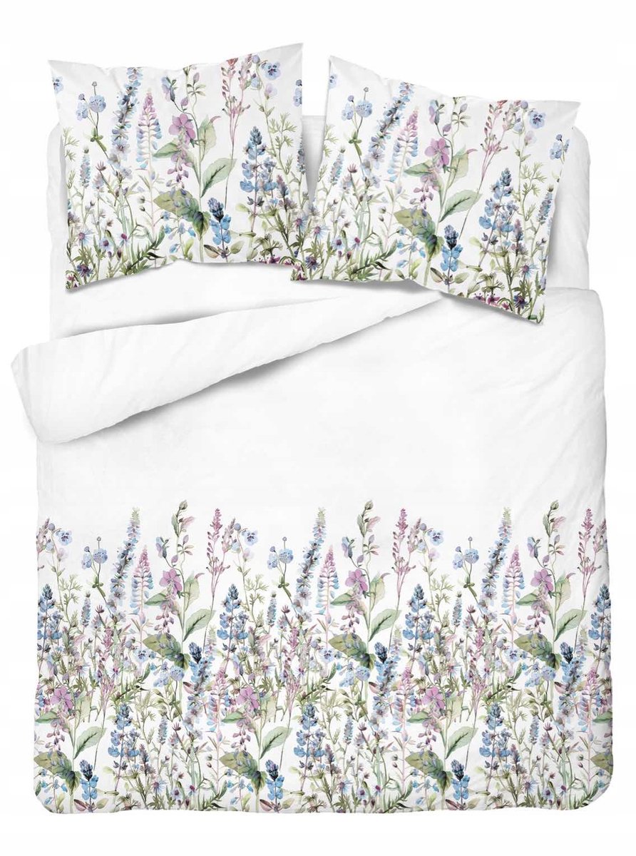 Detexpol Home Satijn Katoen Dekbedovertrek Set 160x200cm Bloemen
