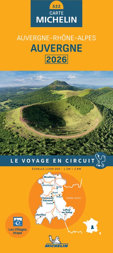 Regionale kaarten Michelin - Michelin Wegenkaart 522 Auvergn ... - cover