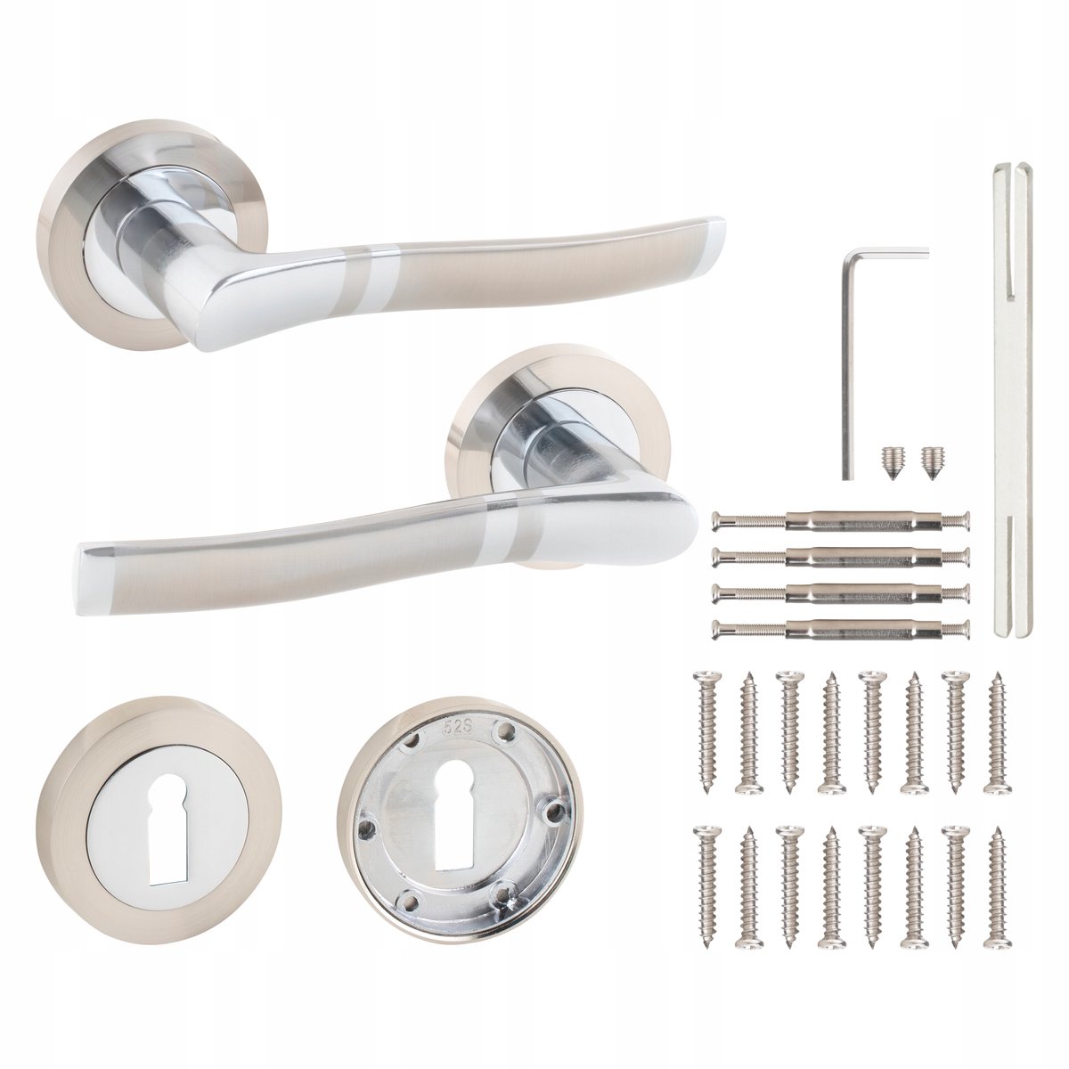 Gamar Mohave Deurklink Nikkel/Chroom - 100% Aluminium