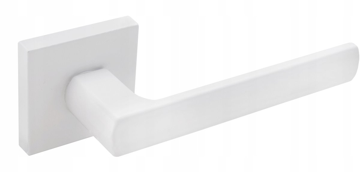 Gamet Unico Vierkant Deurklink Mat Wit Aluminium