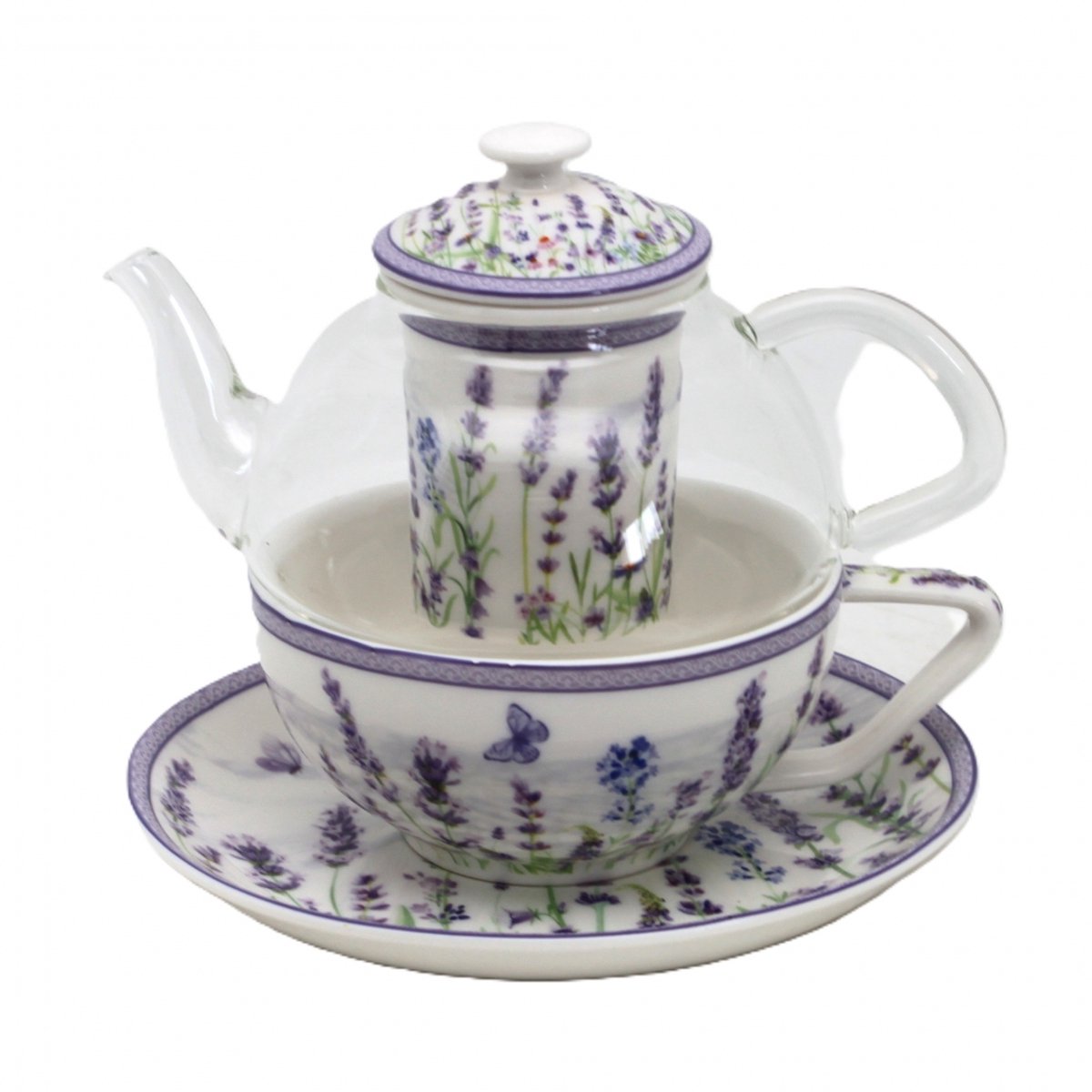 Tea for One Set 'Koningin Isabell' - Lavendel Elegance