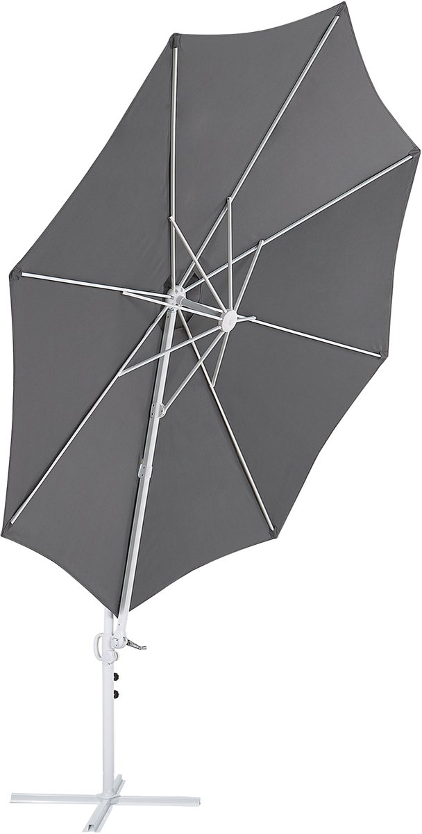 Beliani SAVONA II - Zweefparasol - Grijs - Kunststof