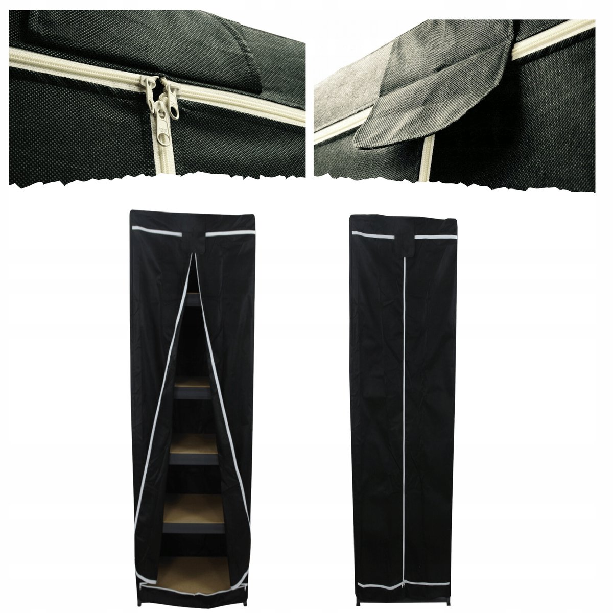 Zwarte Beschermhoes voor Rek 270x30x30cm - Duurzaam en Praktisch