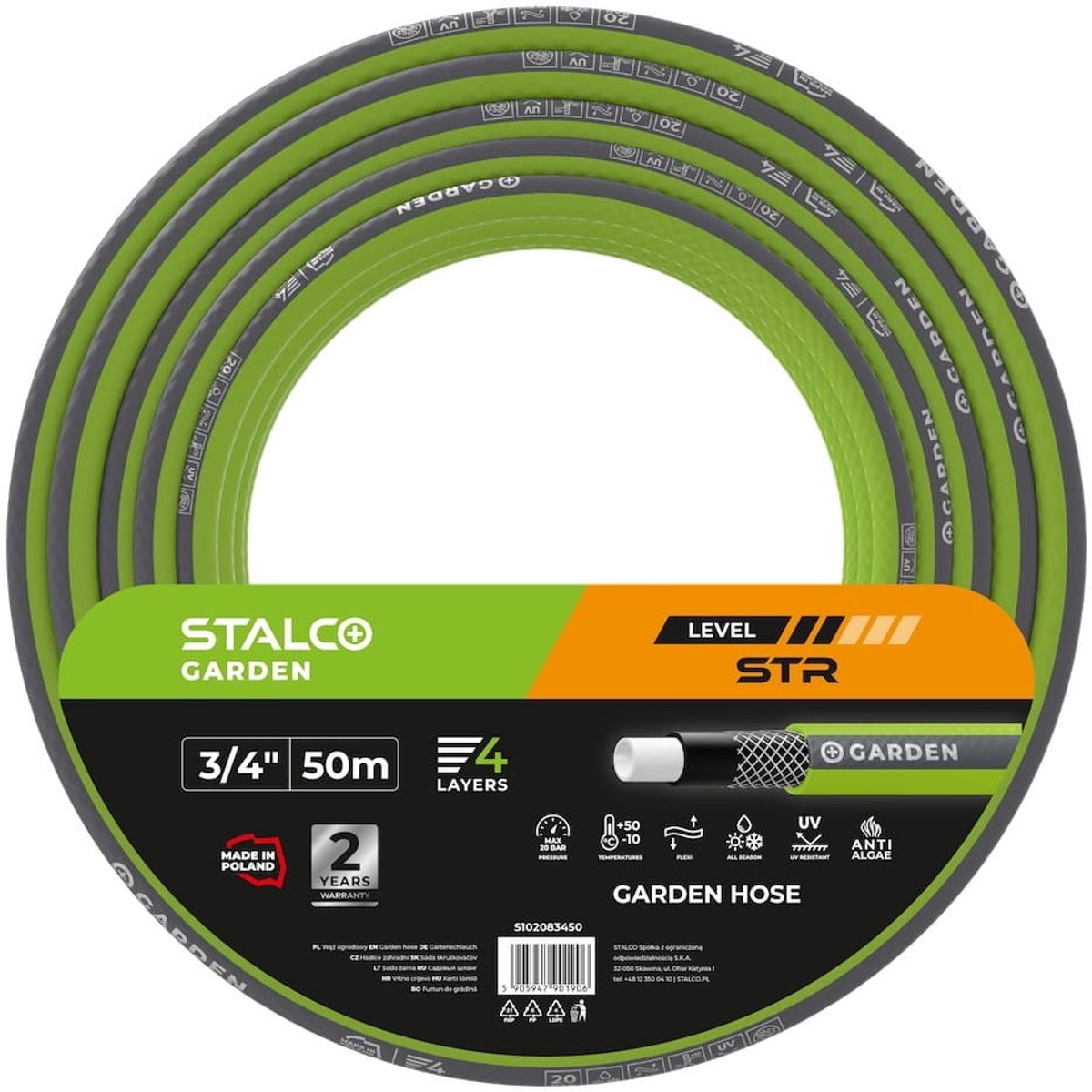Stalen Tuinslang 3/4" 50m - Duurzaam & Flexibel