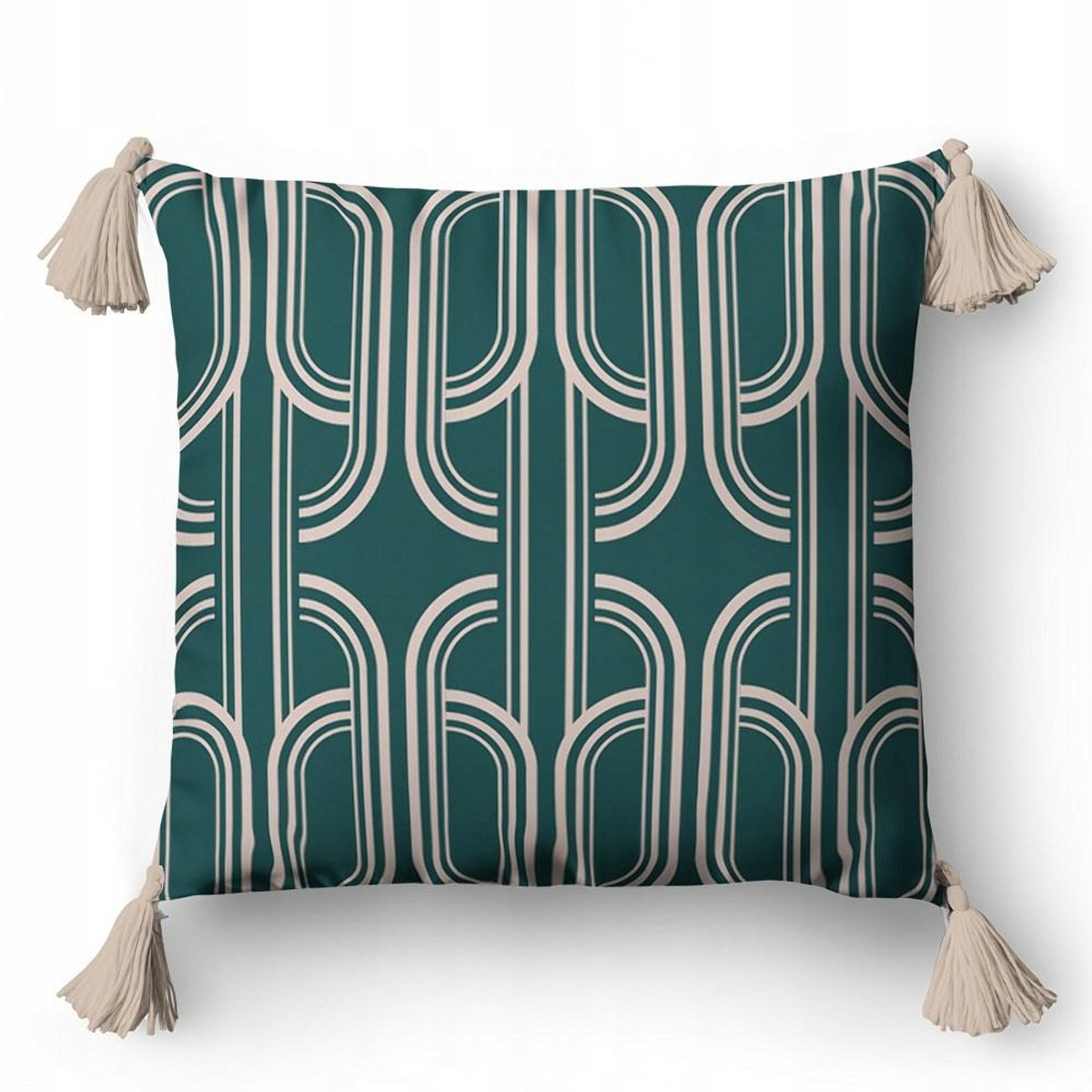 Decoratieve Kussenhoes 45x45cm Panama - Groen, Poeder & Geometrisch