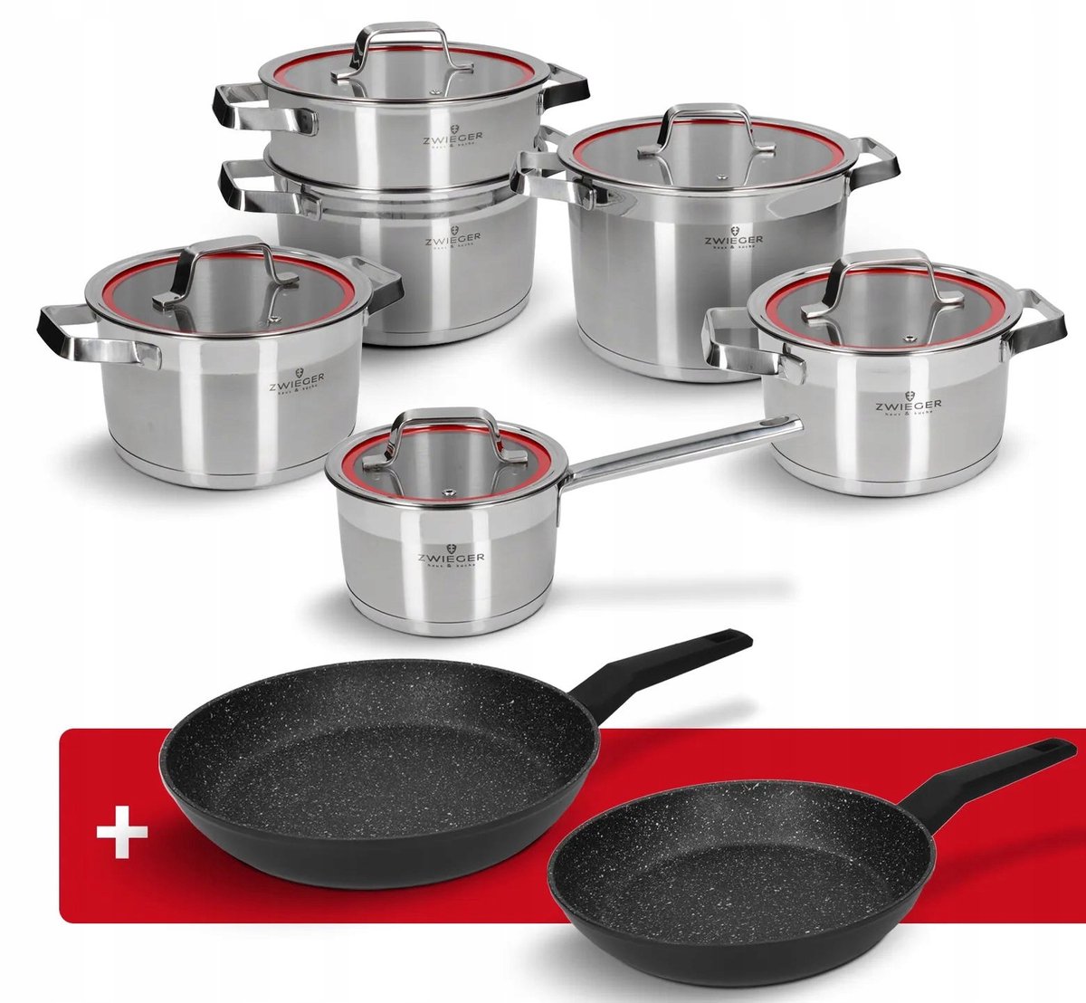 Zwieger Klassieke Pannenset 11-delig met 2 Forte Pannen