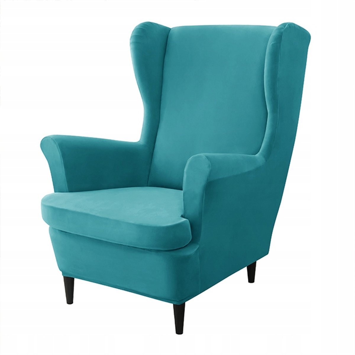 Turquoise Velours Fauteuilhoes - Beschermhoes voor Uszak Fauteuils