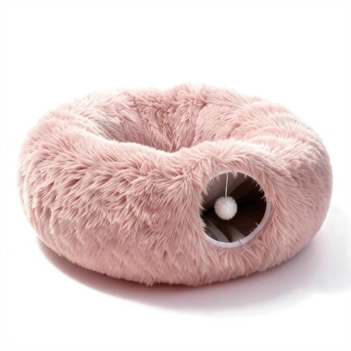 Animal Oasis Kattenmand - Pluche Speeltunnel - Kattentunnel & Kattenbed - Kruiptunnel - Kattenhol - Ø80 - Roze