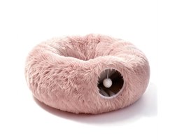 Animal Oasis Kattenmand - Pluche Speeltunnel - Kattentunnel & Kattenbed - Kruiptunnel - Kattenhol - Ø80 - Roze