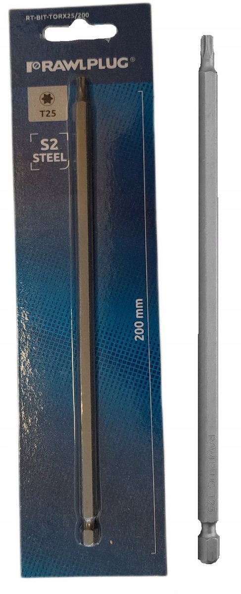 Rawlplug Torx T25 Bit 200mm Verlengd - Dakmontage