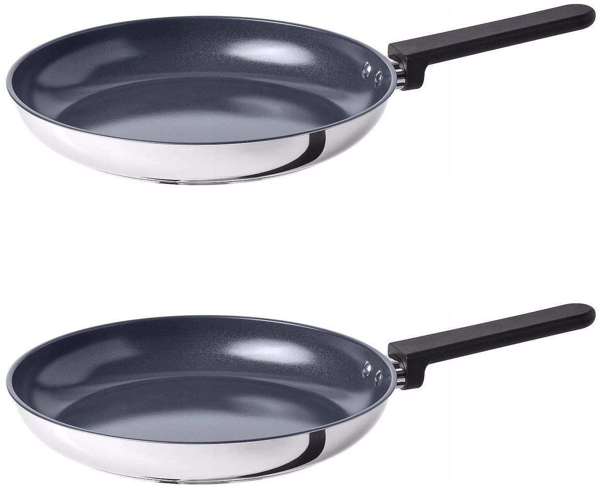 2x MIDDAGSMAT Koekenpan - Anti-aanbak & RVS, 28 cm