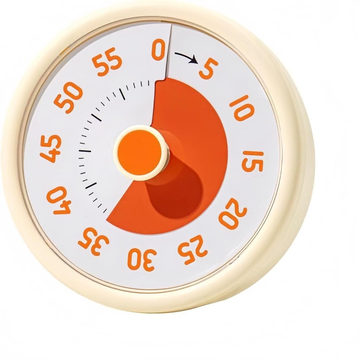 Timer - Visuele aftelling - Digitale regenboogwekker - 60-minutenweergave met geluidssignalen - Levendige kleuren - gemakkelijk af te lezen - Geschikt voor fitness - studie - tijdbeheer - koken - keukentimer - Stil tijdbeheer - Crèmegeel