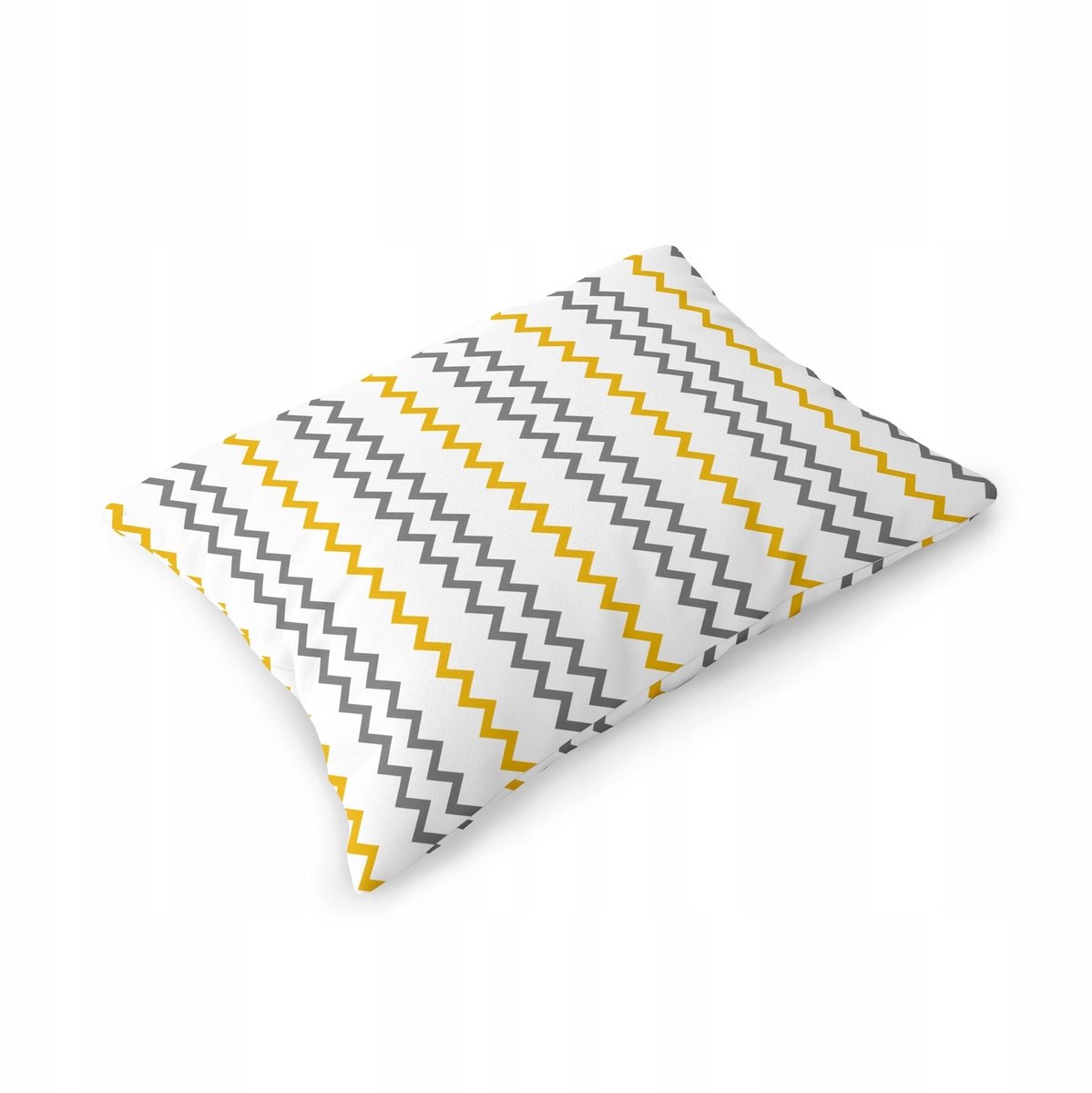Katoenen Kussensloop 40x60cm - Zwart-Geel Zigzag, OEKO-TEX