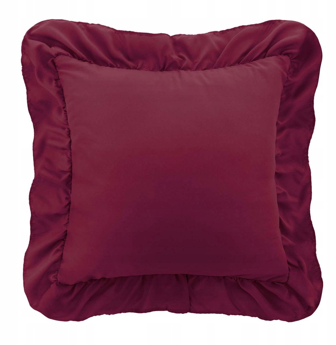 Decoratieve Kussenhoes Ruffy 40x40cm Rood/Bordeaux met Ruche