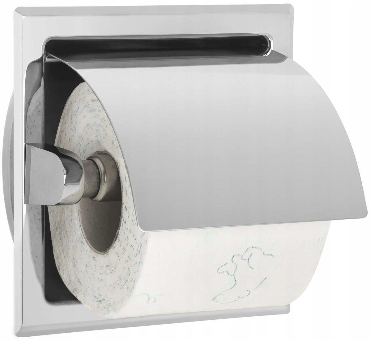 STELLA 21.004 Inbouw Toiletrolhouder met Klep - Chroom