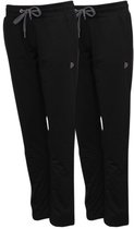 2-Pack Donnay - Stretch Joggingbroek met rechte pijp (Nadia) - Sportbroek - Dames - Black (020) - maat XXL