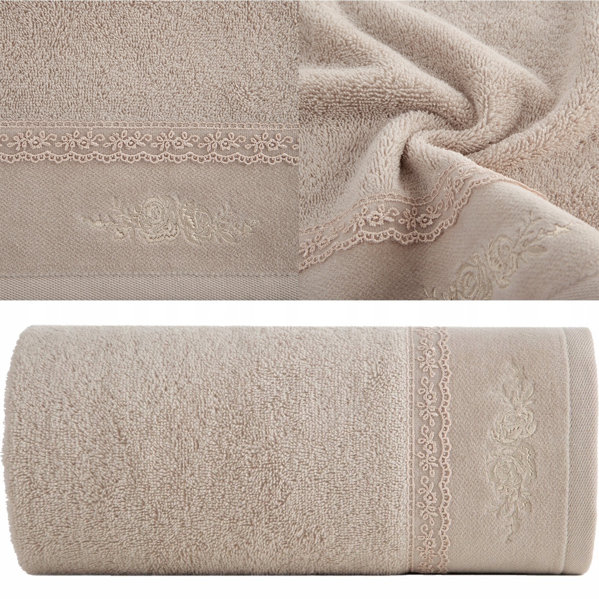 Luxe Badhanddoek Katoen 70x140cm - Beige, Zacht & Absorberend