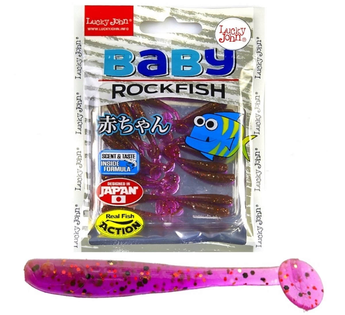 Lucky John Baby Roodbaarsvis 3,5 cm S13 - 20 st