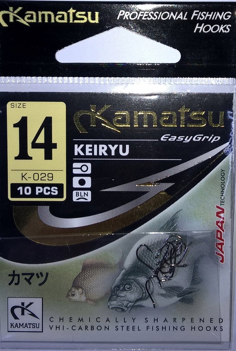 Kamatsu Keiryu K-029 Haken Oog Maat 14 BLN - 10 Stuks