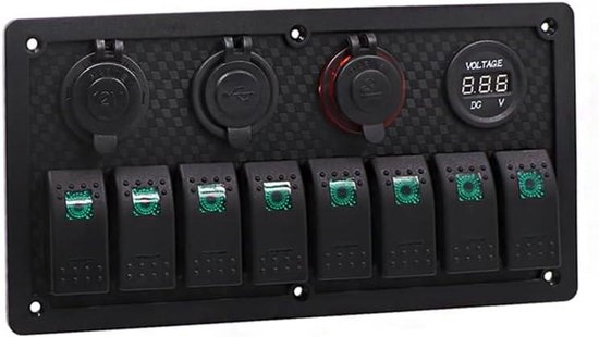 Schakelpaneel 12 V Boot, Camper, & Auto met geüpdatet look – Bluebell Shop