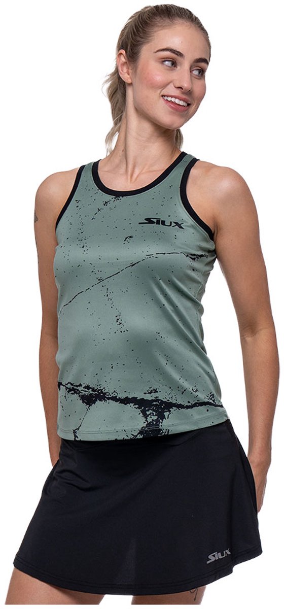 Siux Splash Mouwloos T-shirt Groen M Vrouw