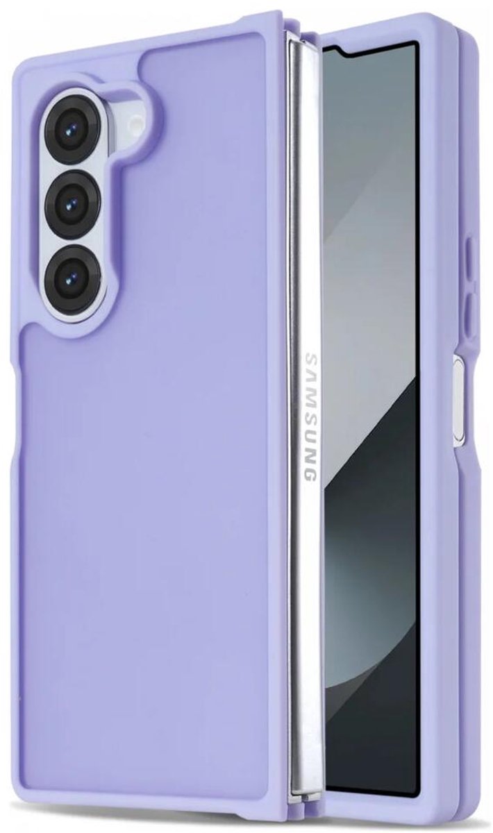 Hoesje Geschikt voor Samsung Galaxy Z Fold 6 - Matte Back Cover - Paars