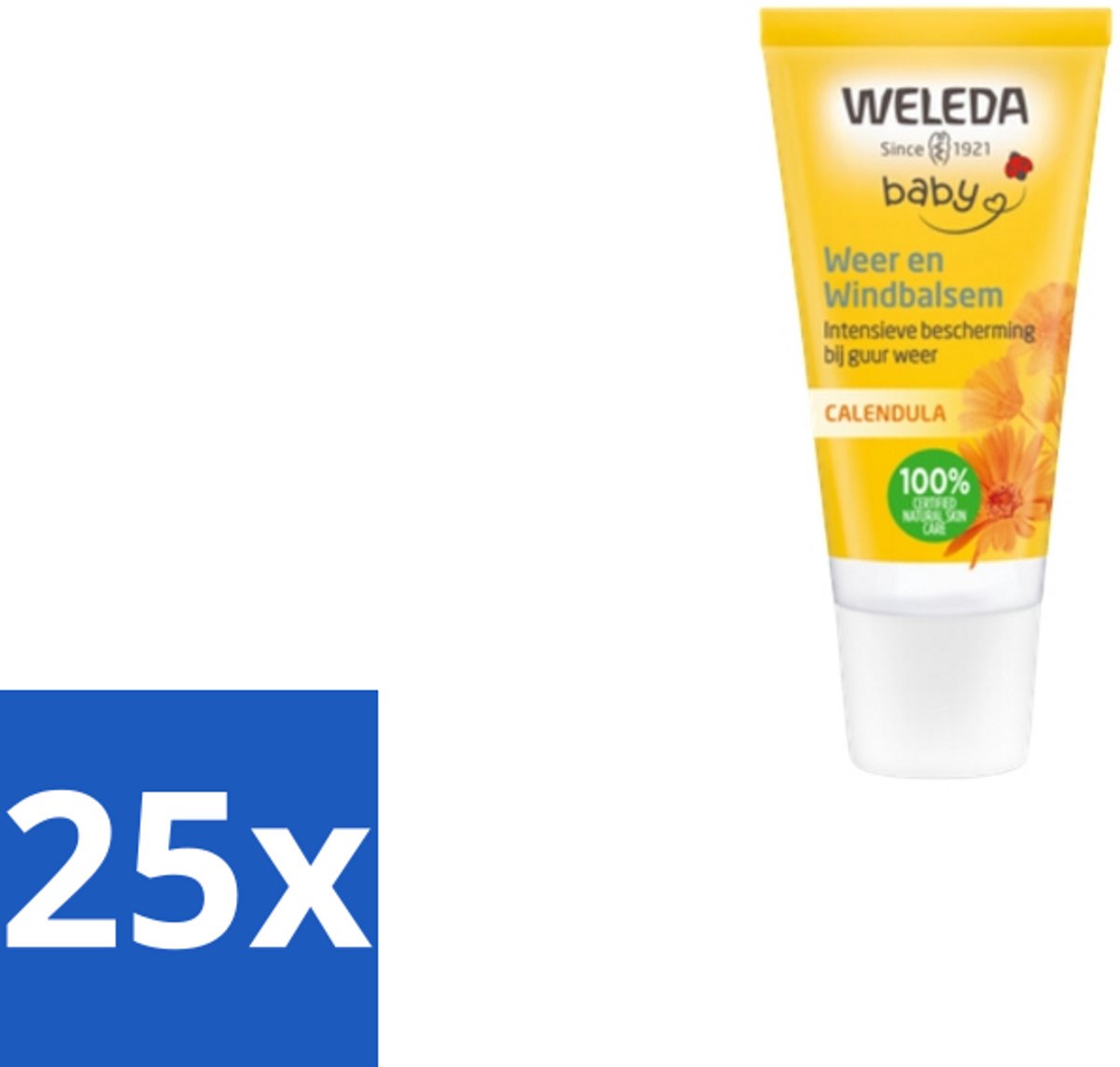 Image of 25 x WELEDA - Weer & Windbalsem - Baby & Kind Calendula - 30 ml - Baby Verzorging - Gevoelige Huid - Winterbalsem - Weleda Calendula