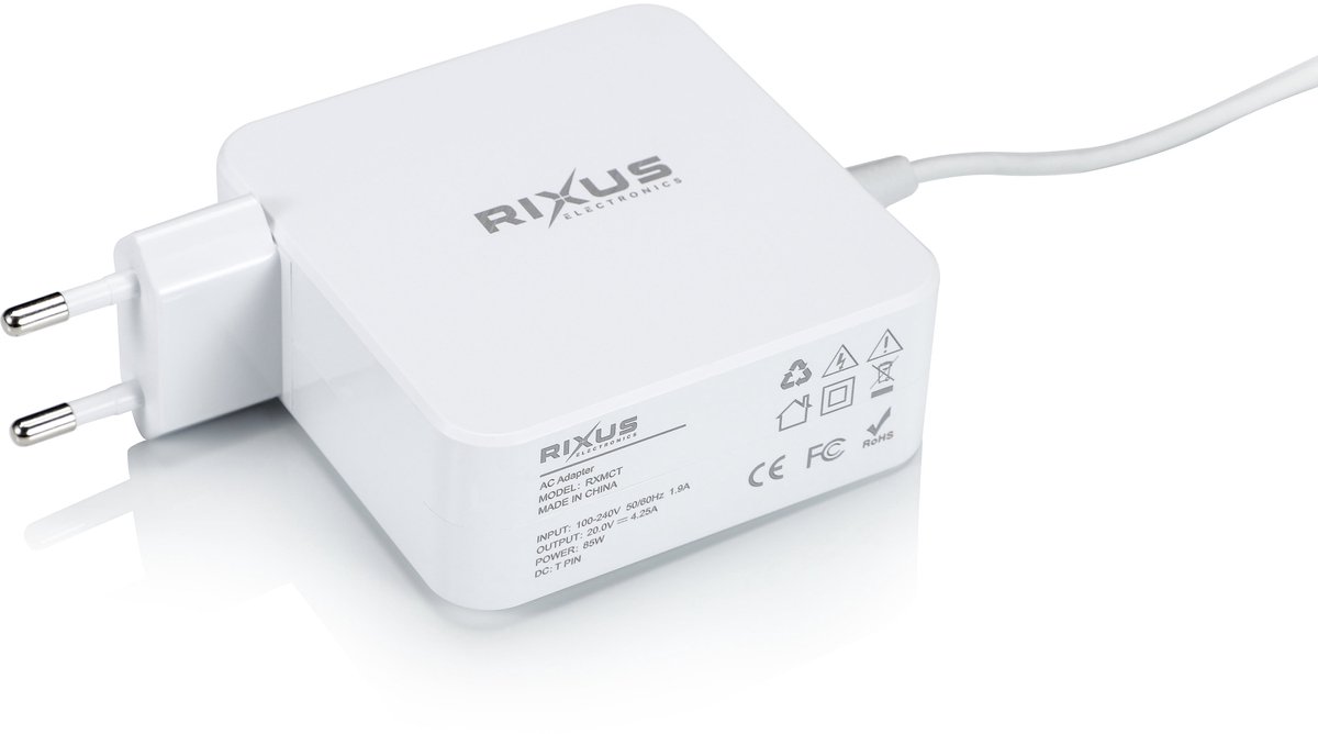 Rixus RXMCT 85W Charger For Macbook T Tip