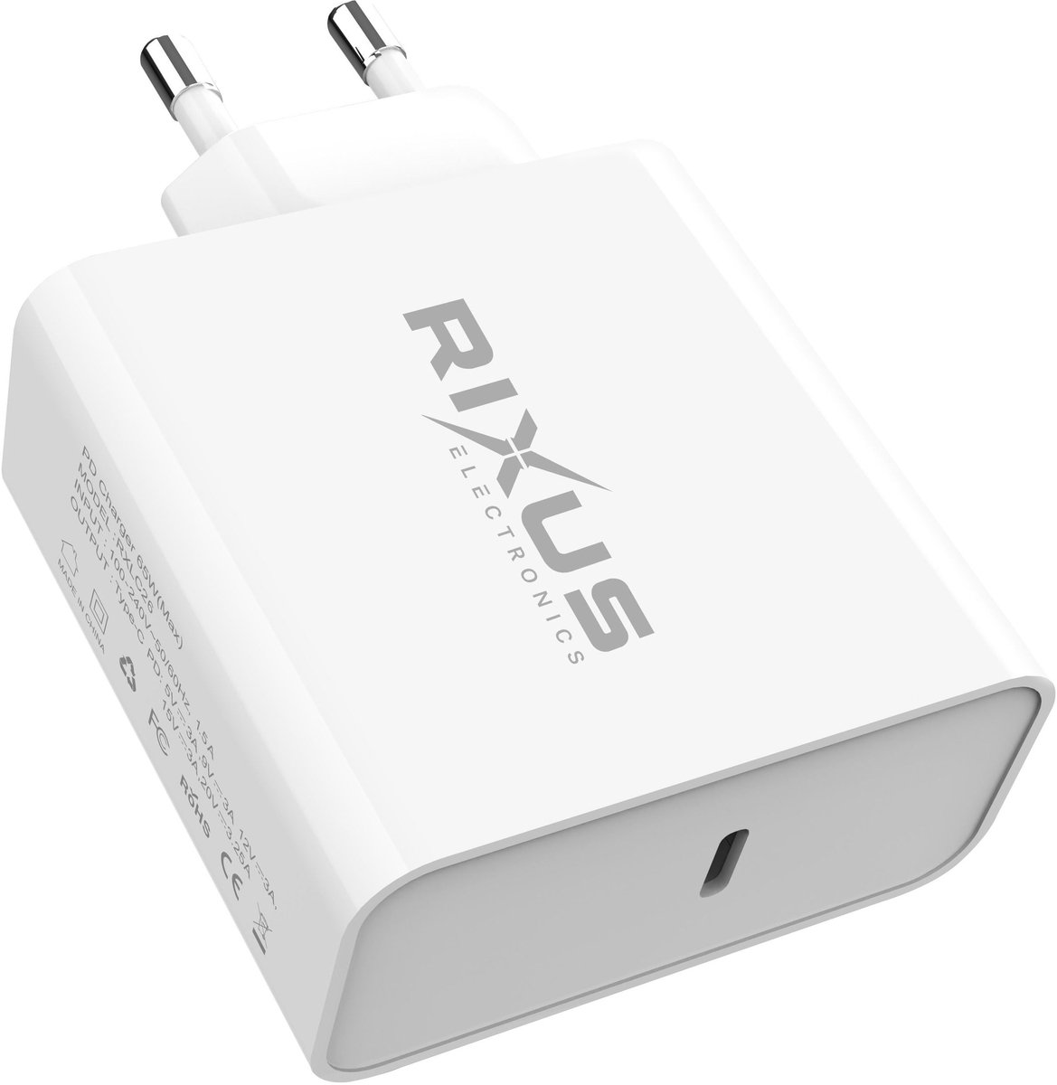 Rixus RXLC26 Universal USB-C Charger White