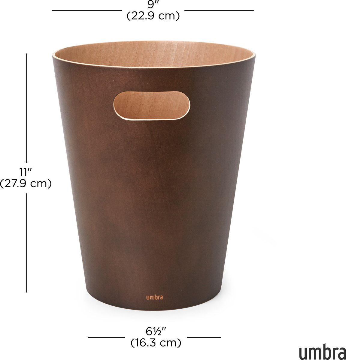 Umbra afvalbak Woodrow - Kleur - Espresso