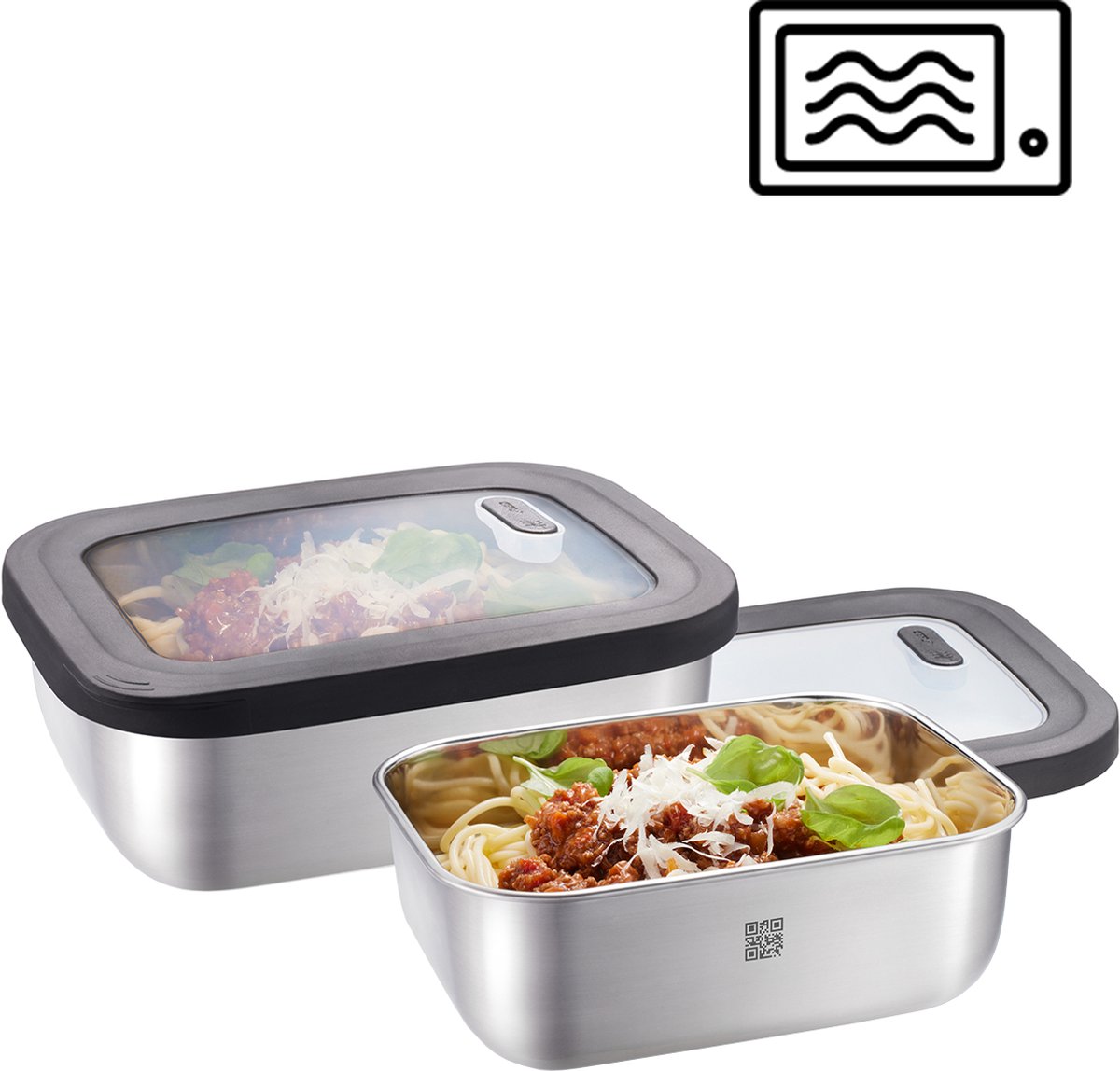 GEFU Vershoudbakken PROVIDO - set van 2 - 1300 & 2600 ml - RVS